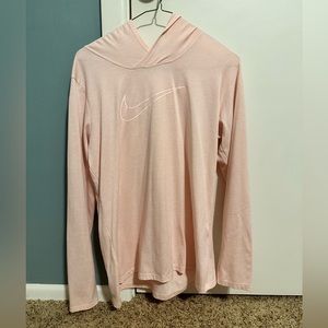 Nike Dri Fit thin long sleeve shirt with hood